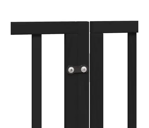 Kokkupandav Koeravärav Uksega, 6 Paneeli, Must 480 cm Pappel