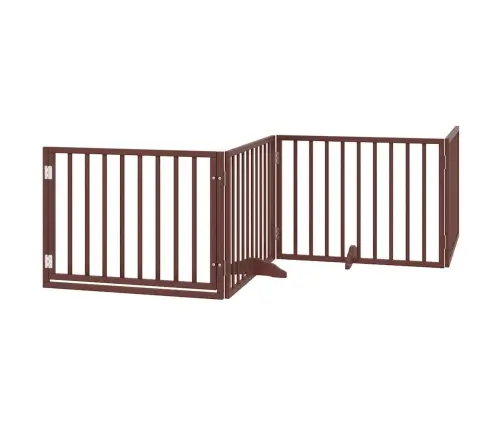 Suņu Vārti Ar Durvīm, Salokāmi, 12 Paneļi, 960 Cm, Papeles Koks Vidaxl