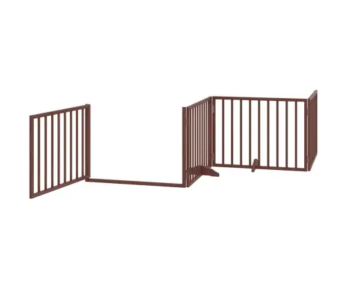 Suņu Vārti Ar Durvīm, Salokāmi, 12 Paneļi, 960 Cm, Papeles Koks Vidaxl