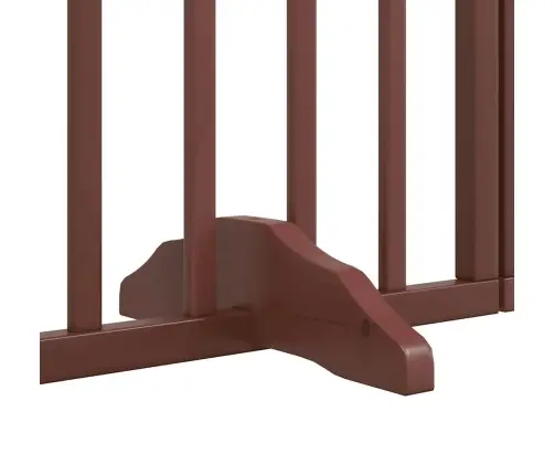 Suņu Vārti Ar Durvīm, Salokāmi, 8 Paneļi, 640 Cm, Papeles Koks Vidaxl