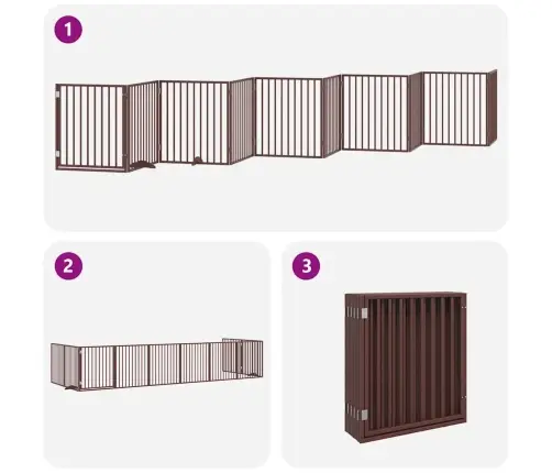 Varteliai Šunims Su Durimis, 10 Segmentų, Rudi, 800cm Tuopa