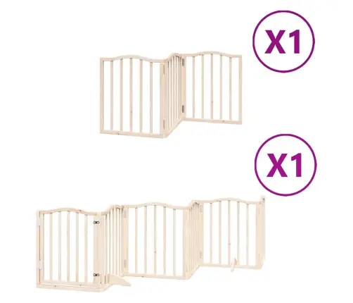 Varteliai Šunims Su Durimis, 9 Segmentai, 450cm Tuopos Mediena