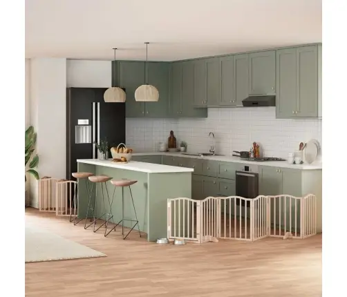 Varteliai Šunims Su Durimis, 15 Segmentų, 750cm Tuopos Mediena