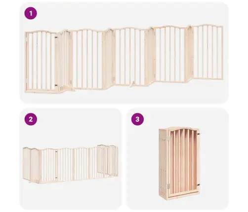 Varteliai Šunims Su Durimis, 9 Segmentai, 450cm Tuopos Mediena