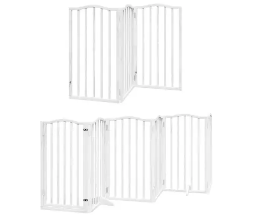 Suņu Vārti Ar Durvīm, Salokāmi, 9 Paneļi, 450 Cm, Papeles Koks Vidaxl