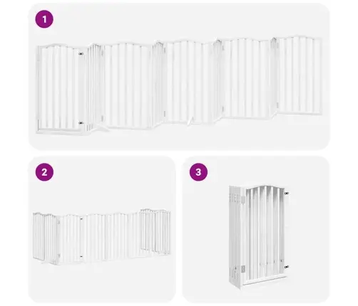 Suņu Vārti Ar Durvīm, Salokāmi, 9 Paneļi, 450 Cm, Papeles Koks Vidaxl