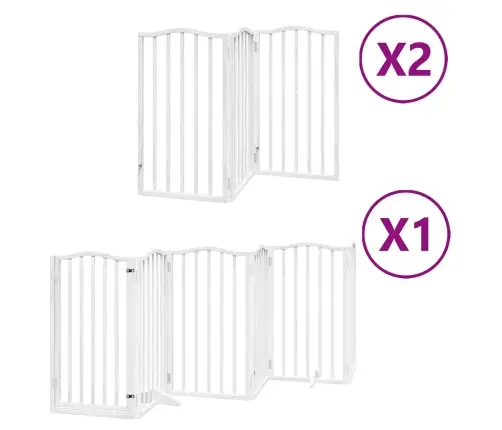 Varteliai Šunims Su Durimis, 12 Segmentų, Balti, 600cm Tuopa