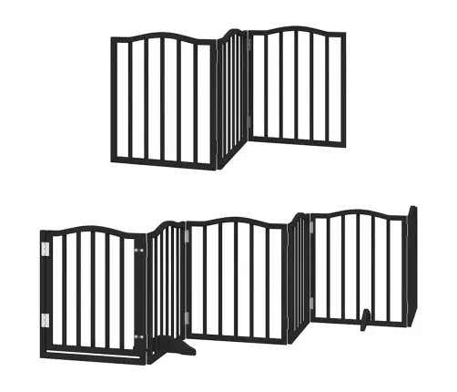 Varteliai Šunims Su Durimis, 9 Segmentai, Juodi, 450cm Tuopa