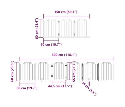 Varteliai Šunims Su Durimis, 9 Segmentai, Juodi, 450cm Tuopa