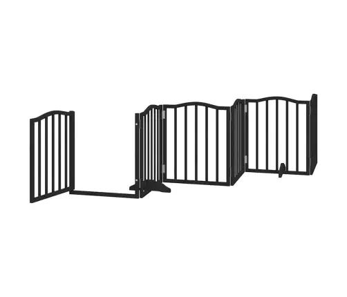 Varteliai Šunims Su Durimis, 9 Segmentai, Juodi, 450cm Tuopa