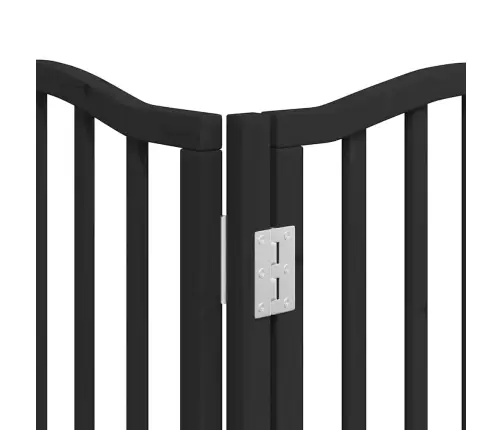 Suņu Vārti Ar Durvīm, Salokāmi, 9 Paneļi, 450 Cm, Papeles Koks Vidaxl