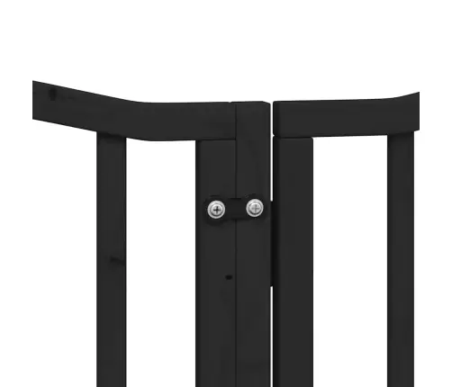 Kokkupandav Koeravärav Uksega, 12 Paneeli, Must 600 cm Pappel