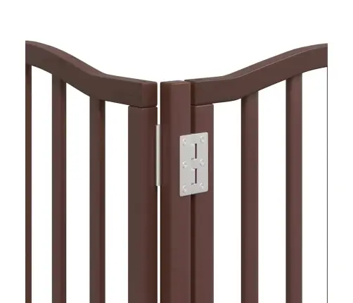 Suņu Vārti Ar Durvīm, Salokāmi, 9 Paneļi, 450 Cm, Papeles Koks Vidaxl