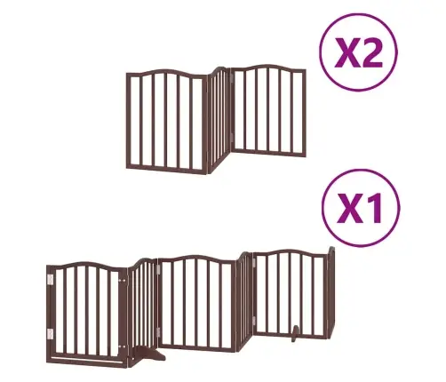 Varteliai Šunims Su Durimis, 12 Segmentų, Rudi, 600cm Tuopa