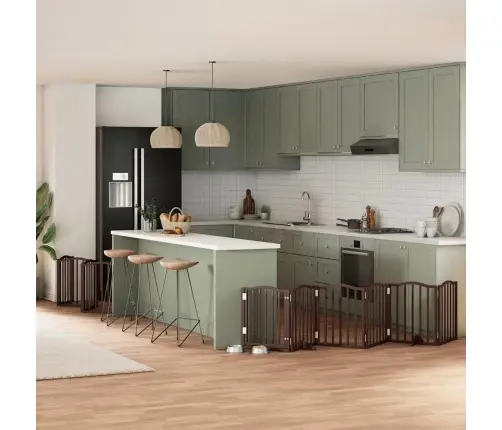 Varteliai Šunims Su Durimis, 12 Segmentų, Rudi, 600cm Tuopa