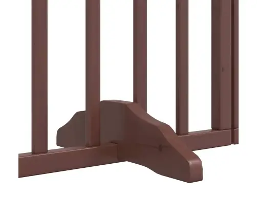 Suņu Vārti Ar Durvīm, Salokāmi, 9 Paneļi, 450 Cm, Papeles Koks Vidaxl