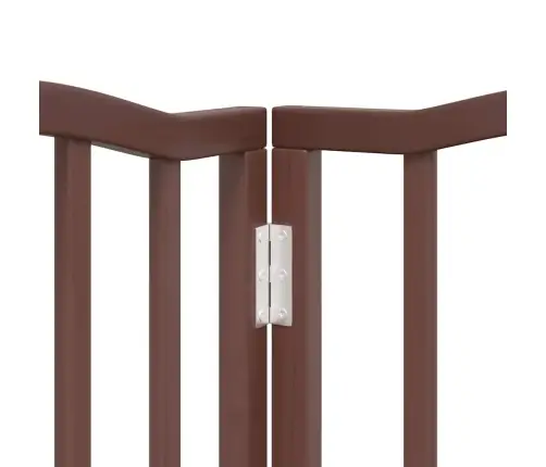 Suņu Vārti Ar Durvīm, Salokāmi, 9 Paneļi, 450 Cm, Papeles Koks Vidaxl