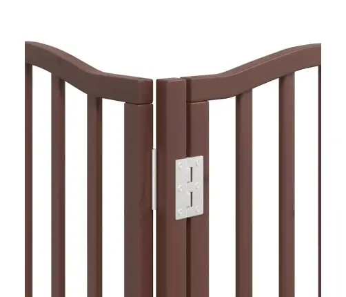 Suņu Vārti Ar Durvīm, Salokāmi, 9 Paneļi, 450 Cm, Papeles Koks Vidaxl