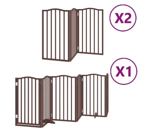 Varteliai Šunims Su Durimis, 12 Segmentų, Rudi, 600cm Tuopa