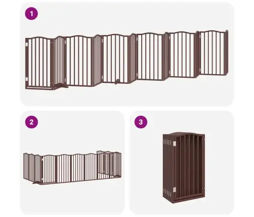 Varteliai Šunims Su Durimis, 12 Segmentų, Rudi, 600cm Tuopa