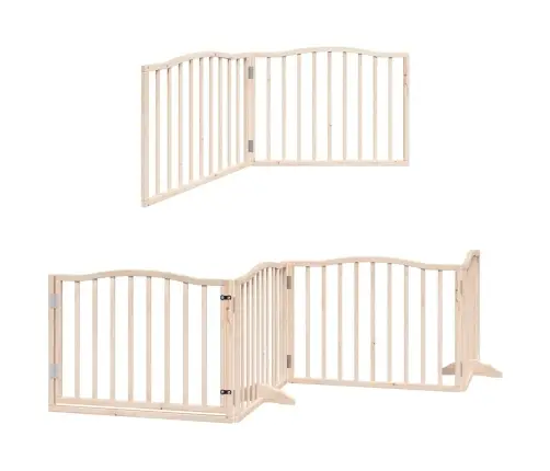 Suņu Vārti Ar Durvīm, Salokāmi, 10 Paneļi, 800 Cm, Papeles Koks Vidaxl