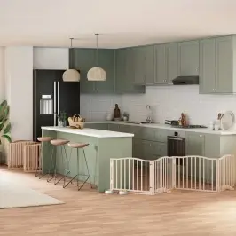 Kokkupandav Koeravärav Uksega, 10 Paneeli, 800 cm Paplipuit