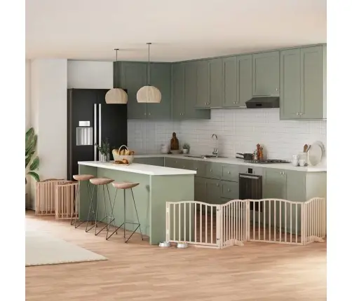 Kokkupandav Koeravärav Uksega, 12 Paneeli, 960 cm Paplipuit