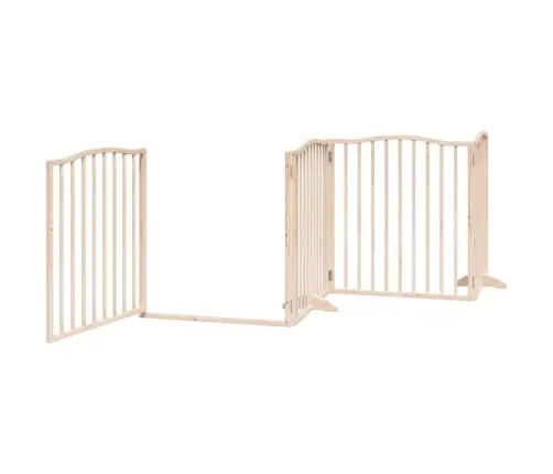 Suņu Vārti Ar Durvīm, Salokāmi, 8 Paneļi, 640 Cm, Papeles Koks Vidaxl