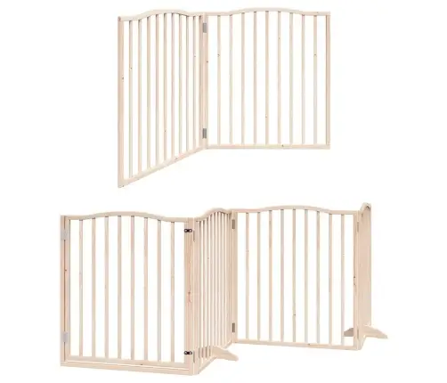 Suņu Vārti Ar Durvīm, Salokāmi, 10 Paneļi, 800 Cm, Papeles Koks Vidaxl