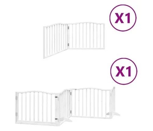 Suņu Vārti Ar Durvīm, Salokāmi, 6 Paneļi, 480 Cm, Papeles Koks Vidaxl