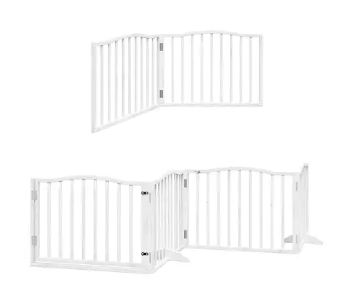 Suņu Vārti Ar Durvīm, Salokāmi, 6 Paneļi, 480 Cm, Papeles Koks Vidaxl