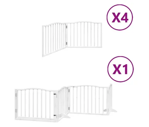 Varteliai Šunims Su Durimis, 12 Segmentų, Balti, 960cm Tuopa