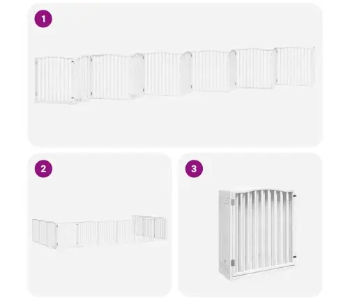 Suņu Vārti Ar Durvīm, Salokāmi, 12 Paneļi, 960 Cm, Papeles Koks Vidaxl