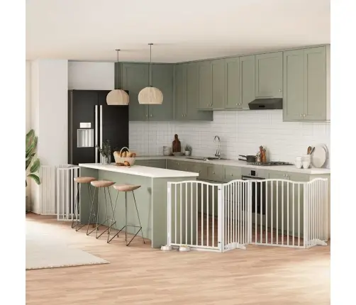 Suņu Vārti Ar Durvīm, Salokāmi, 12 Paneļi, 960 Cm, Papeles Koks Vidaxl