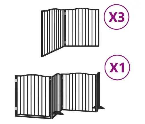 Varteliai Šunims Su Durimis, 10 Segmentų, Juodi, 800cm Tuopa