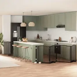 Varteliai Šunims Su Durimis, 10 Segmentų, Juodi, 800cm Tuopa