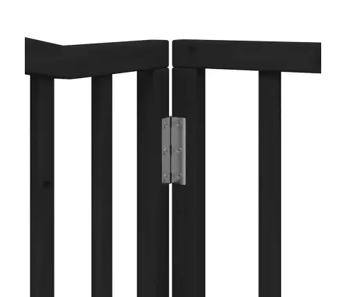 Kokkupandav Koeravärav Uksega, 12 Paneeli, Must 960 cm Pappel