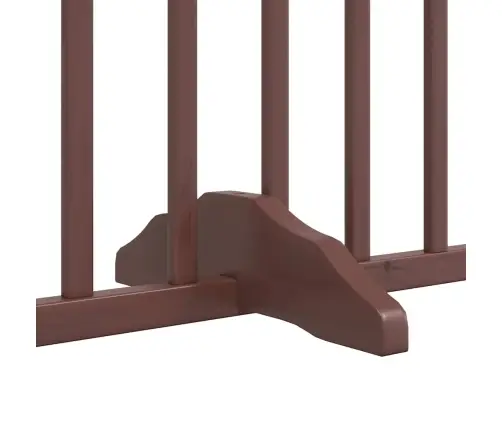 Suņu Vārti Ar Durvīm, Salokāmi, 6 Paneļi, 480 Cm, Papeles Koks Vidaxl