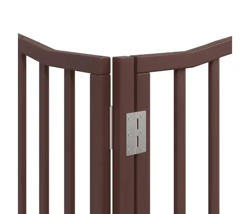 Suņu Vārti Ar Durvīm, Salokāmi, 6 Paneļi, 480 Cm, Papeles Koks Vidaxl