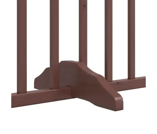 Suņu Vārti Ar Durvīm, Salokāmi, 8 Paneļi, 640 Cm, Papeles Koks Vidaxl