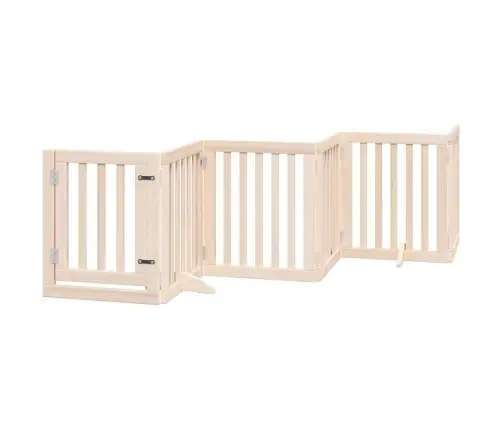 Suņu Vārti Ar Durvīm, Salokāmi, 12 Paneļi, 600 Cm, Papeles Koks Vidaxl