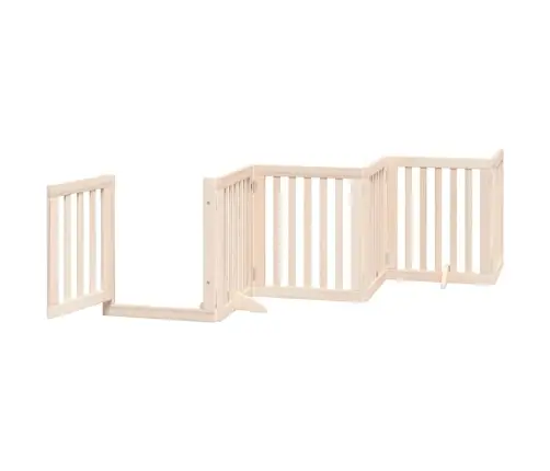 Suņu Vārti Ar Durvīm, Salokāmi, 12 Paneļi, 600 Cm, Papeles Koks Vidaxl