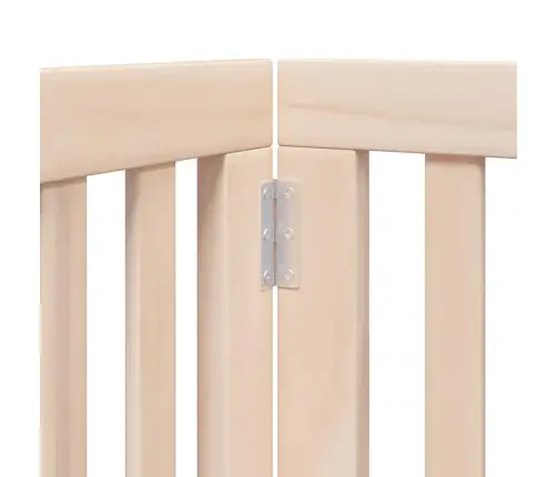 Suņu Vārti Ar Durvīm, Salokāmi, 9 Paneļi, 450 Cm, Papeles Koks Vidaxl