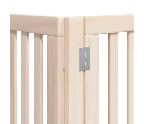 Suņu Vārti Ar Durvīm, Salokāmi, 9 Paneļi, 450 Cm, Papeles Koks Vidaxl