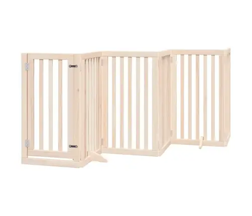 Suņu Vārti Ar Durvīm, Salokāmi, 12 Paneļi, 600 Cm, Papeles Koks Vidaxl