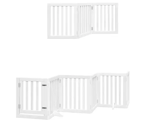 Suņu Vārti Ar Durvīm, Salokāmi, 12 Paneļi, 600 Cm, Papeles Koks Vidaxl