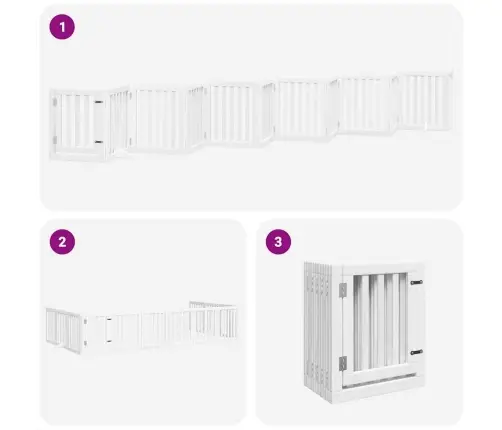 Suņu Vārti Ar Durvīm, Salokāmi, 12 Paneļi, 600 Cm, Papeles Koks Vidaxl