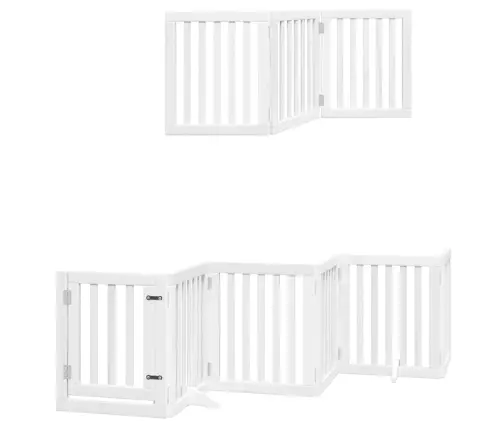 Varteliai Šunims Su Durimis, 15 Segmentų, Balti, 750cm Tuopa