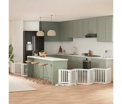 Varteliai Šunims Su Durimis, 15 Segmentų, Balti, 750cm Tuopa