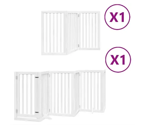 Varteliai Šunims Su Durimis, 9 Segmentai, Balti, 450cm Tuopa